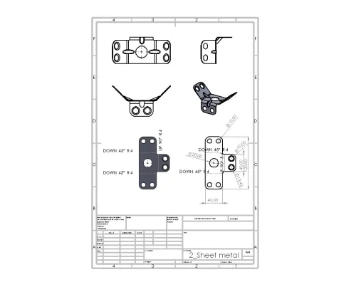 SolidWorks Conception des pièces de tôlerie et fichiers DXF/DWG pour la découpe laser/plasma