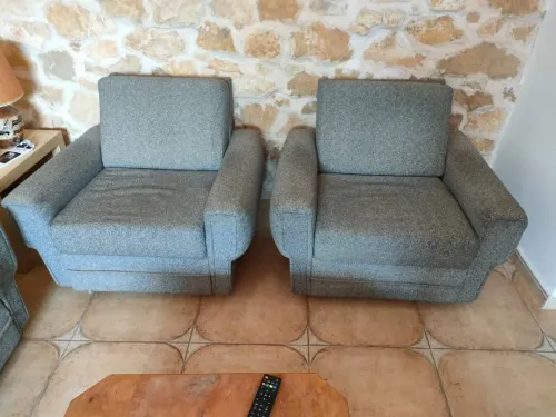 Salon 5 places recouvert tissu