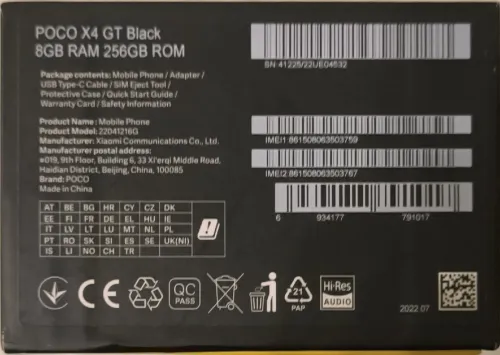 Xiaomi Poco×4GT