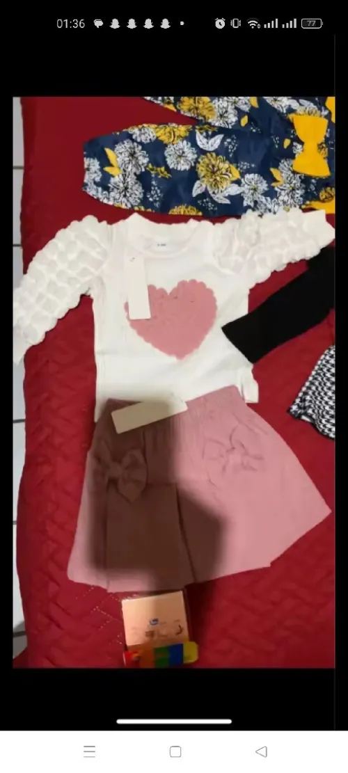 Ensemble 2 pièces d'hiver pour filles de 3 mois a 24 mois ,