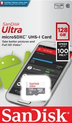 CARTE MEMOIRE SANDISK ULTRA 32GO / 64 GO / 128GO MICRO SD ULTRA CLASS10