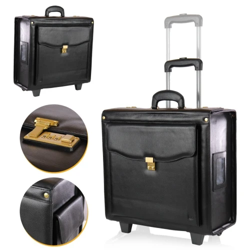 Vente en gros Valise pilote en véritable cuir 