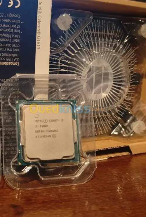  CPU I3 9100F + FAN 0 conteur ventilateur Processeur