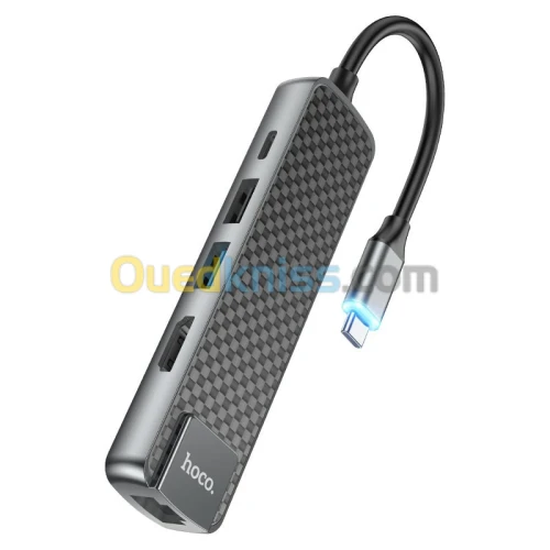 Concentrateur de type C "HB23 Easy view" HDMI + USB3.0 + USB2.0 + RJ45 + PD