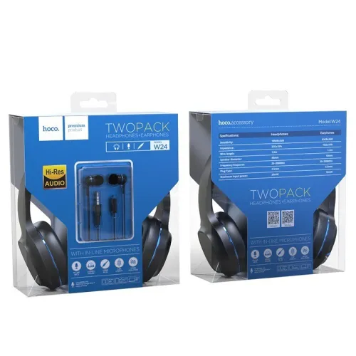 HOCO Casque "W24 filaire avec micro, ensemble avec écouteurs