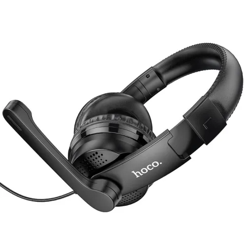 Hoco Casque Gaming W103 Stéréo Filaire Câble 1.2M-Noir Rouge