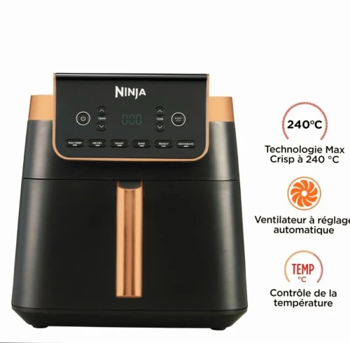 FRITEUSE NINJA AIR FRYER MAX PRO 6.2 L NOIRE CUIVRE