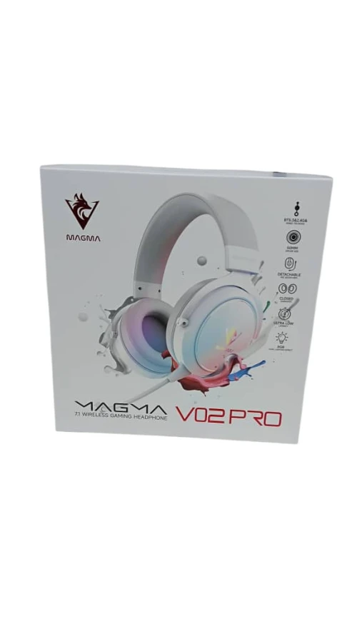 CASQUE MAGMA VALIVOX 02 PRO RGB 7.1 WIRELESS + BLUETOOTH couleur disponible black et white