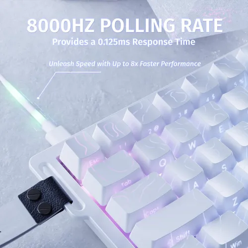 ATTACK SHARK X68 HE Clavier 8000Hz Rapid Trigger Clavier Gamer Filaire RGB 60%