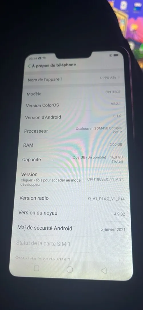 Oppo A3s