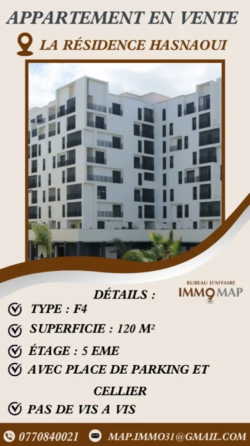 Vente Appartement F4 Oran Bir el djir