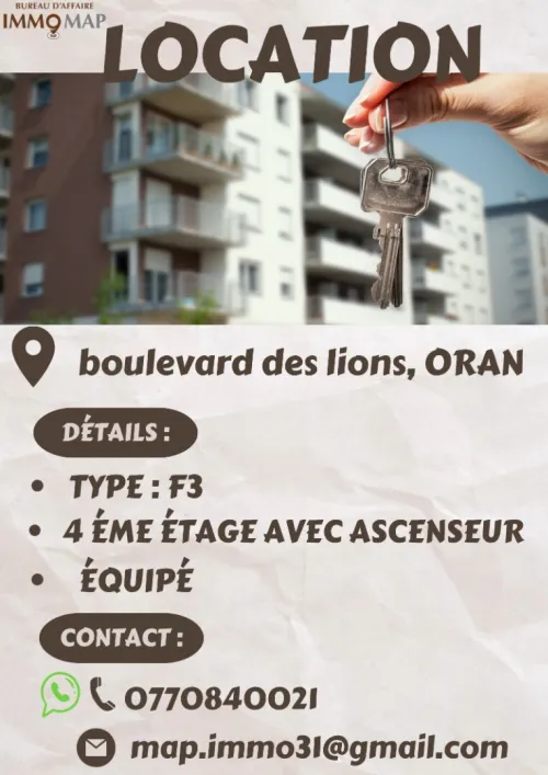 Location Appartement F3 Oran Bir el djir