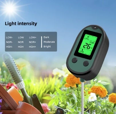 Testeur sol et compost  digital pH, Humidité, température et luminosité