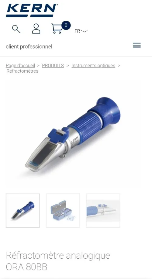 Equipements de laboratoire, de controle qualité et instruments de mesure