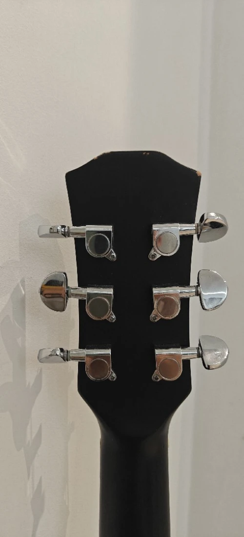 Guitare acoustique noire  cordes acier  Apelila  taille standard  finition mate  housse incluse