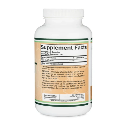 Double Wood Supplément e racine de maca 1000 MG 300 CAPSULES