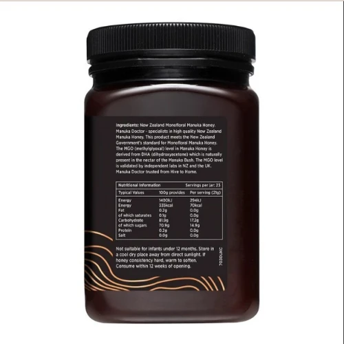 Manuka Doctor 740 MGO Miel De Manuka Monofloral 500Gr عسل مانوكا أحادي الزهرة