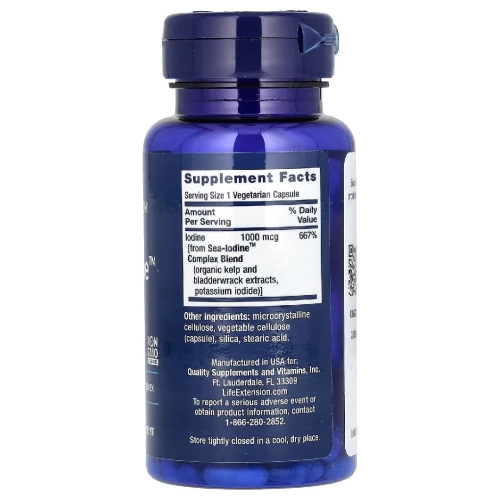 Iode Life Extension Sea-Iodine 1000mcg 60caps végés يود بحري 1000 مكجم، 60 كبسولة نباتية