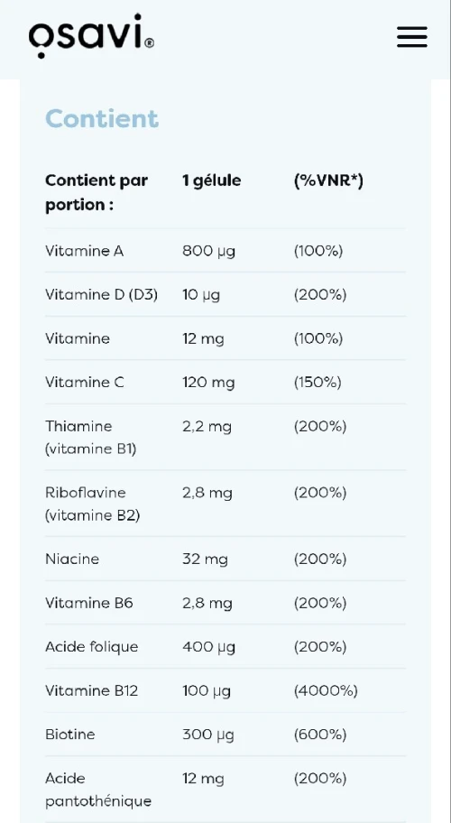 Osavi Multivitamines et minéraux OneDaily 60caps متعدد الفيتامينات والمعادن 60 كبسولة