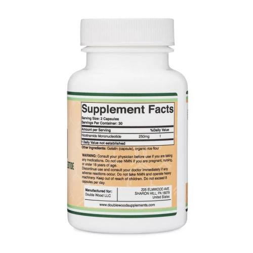 Double Wood Supplément NMN 250 mg 60 capsules