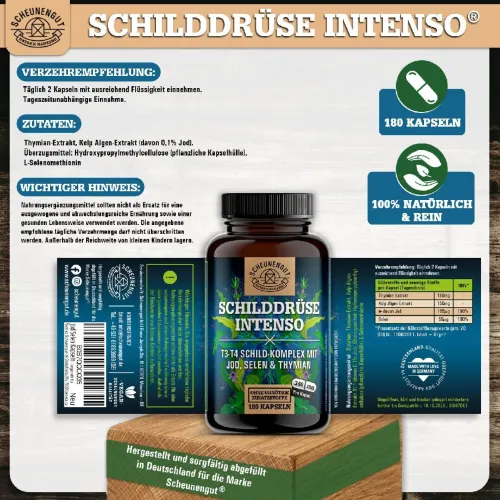 GLANDE THYROÏDE INTENSE Complexe thyroïdien T3 T4 avec iode, sélénium et thym