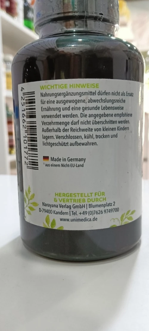 Unimedica Spiruline Bio et Chlorelle Bio 500 comprimés