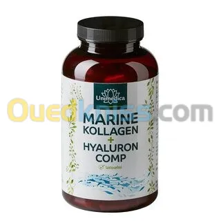 Unimedica Complexe collagene marin, acide hyaluronique, vitamines, mineraux 180 gélules Allemand