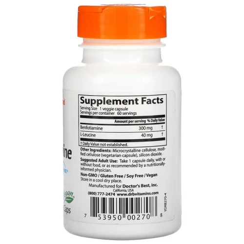Doctor's Best Benfotiamine à la BenfoPure 300 mg 60 capsules végétariennes