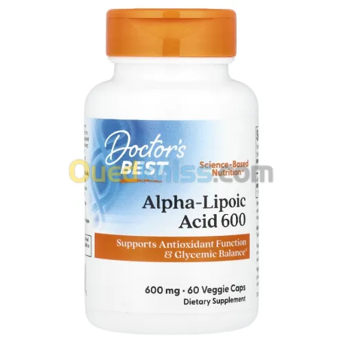 Doctor's Best Acide alpha lipoique 600mg 60caps