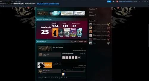 compte steam a vendre