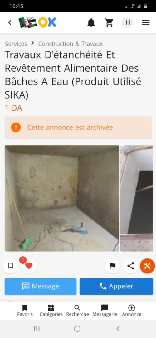 Travaux D'étanchéité et Revêtement Des Bachelot A Eau produites utilise sika