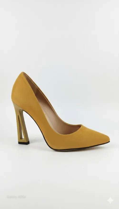 Escarpins Mustard Chic - Daim Velouté & Talon Sculpté PAMELLA
