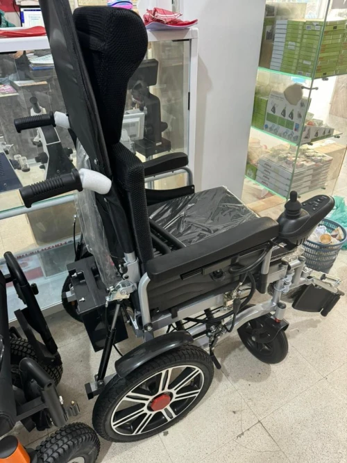Fauteuil roulant électrique pliable rabattable en aluminium 