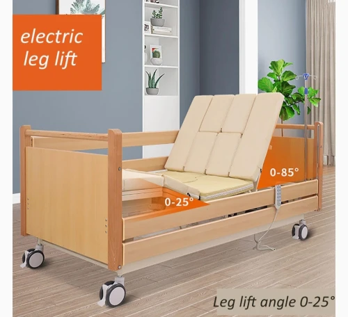 Lit médicalisé électrique garde robe WC multifonctions en bois usage domestique 
