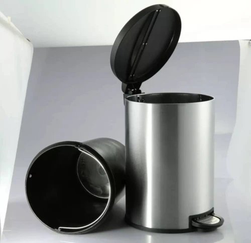 Sceau Pansement Poubelle ronde en inox 12 L  