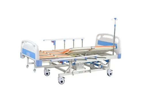 Lit d'hôpital médical Garde- robe manuel à 5 manivelles