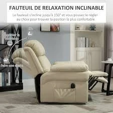 Fauteuil relax releveur électrique véritable cuir 