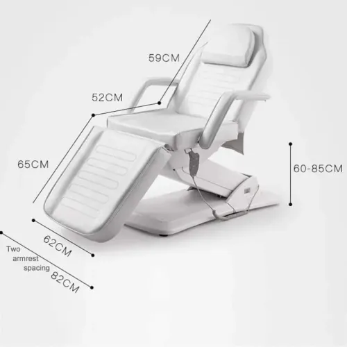 Fauteuil de massage et esthétique électrique à hauteur variable trois sections 