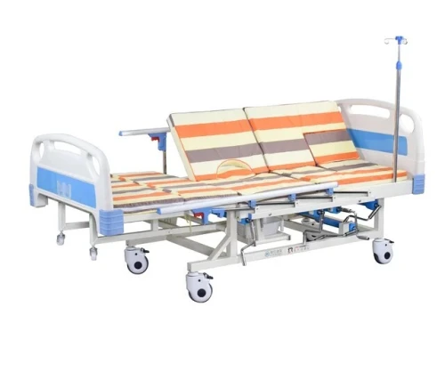 Lit d'hôpital médical Garde- robe manuel à 5 manivelles
