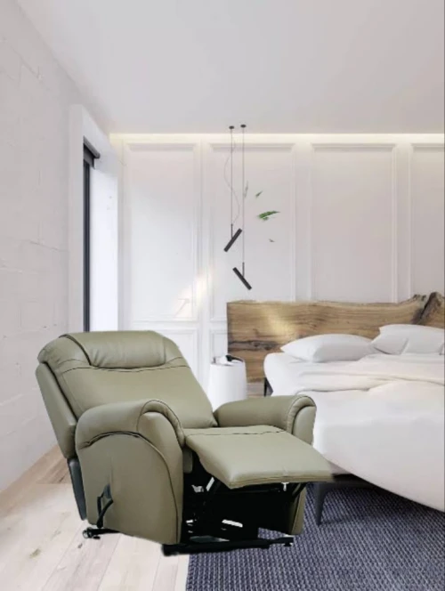 Fauteuil relax releveur électrique véritable cuir 