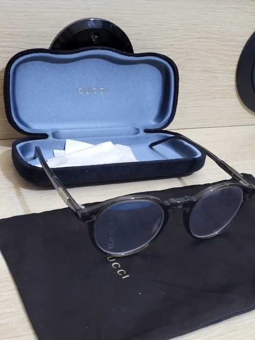 Lunettes de vue Gucci GG1160O - 002 - Marron (Brun transparent brillant)