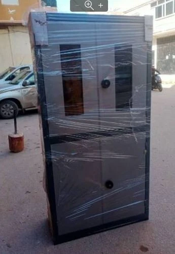 ARMOIRE  METALIQUE 2 PORTE INOXYDABLE AVEC PIET 185*94*40CM خزانةحديد 2 ابواب مضادة للصداء