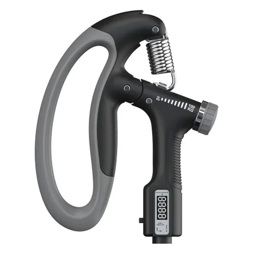 Pince de Force Reglable 10 kg jusqu'a 100 kg avec Compteur LCD  Poignée Fitness Mains & Doigts