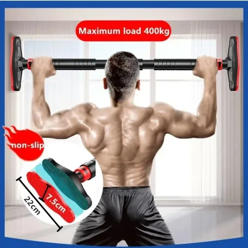 Barre de Porte de Traction Sans Vis, Réglable 65-100 cm, Musculation à Domicile