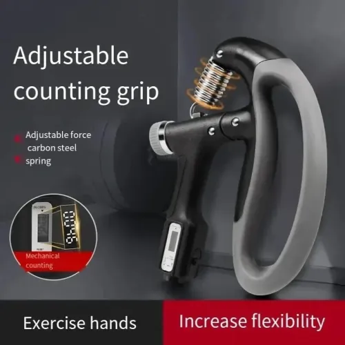Pince de Force Reglable 10 kg jusqu'a 100 kg avec Compteur LCD  Poignée Fitness Mains & Doigts