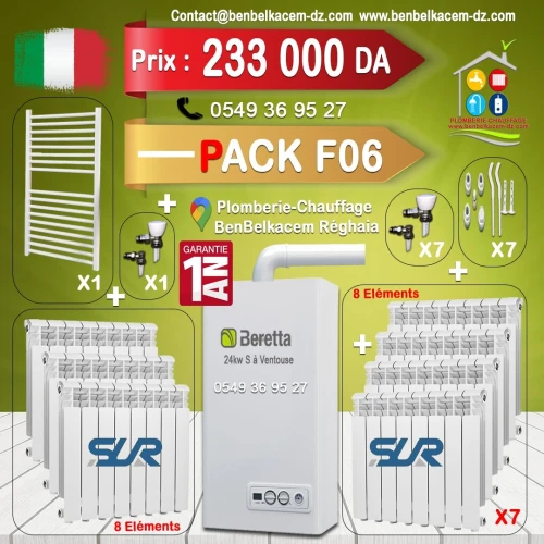 Pack Chaudiere murale Beretta 24kw f1/f2/f3/f4/f5/f6/f7