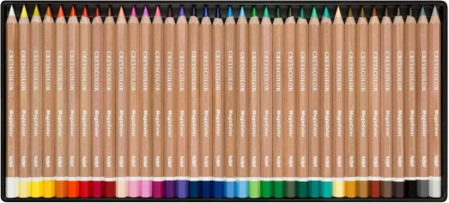 CRETACOLOR Megacolor Crayons de couleur, crayons d'artiste, extra épais pour grandes surfaces, 36 STK, hautement pigmentés