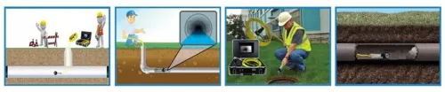 caméra canalisation horizontale كمرة أنابيب الصرف الصحي (120/ 90 / 70 / 50 / 30 / 20 m)
