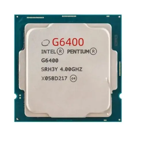 INTEL Socket 1200 PENTIUM G6500 2-COEURS 4-THREADS 4GHZ 3MO CACHE 58W Graphics 610 TRAY+VENTILLO