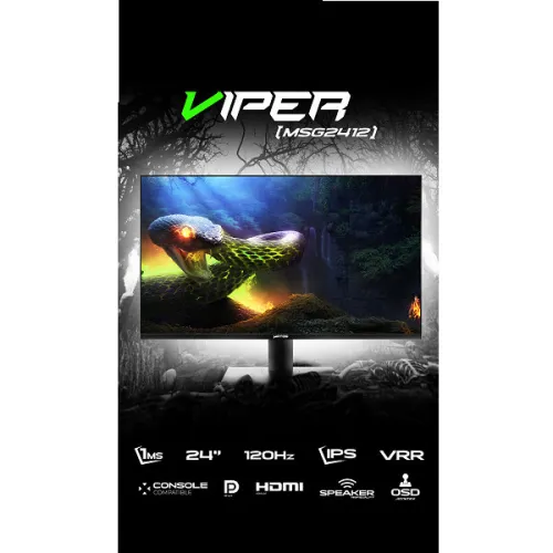 MATOS 24 MSG2412 VIPER 120HZ IPS 1MS VRR FOR XBOX & PC CONSOLE COMPATIBLE 